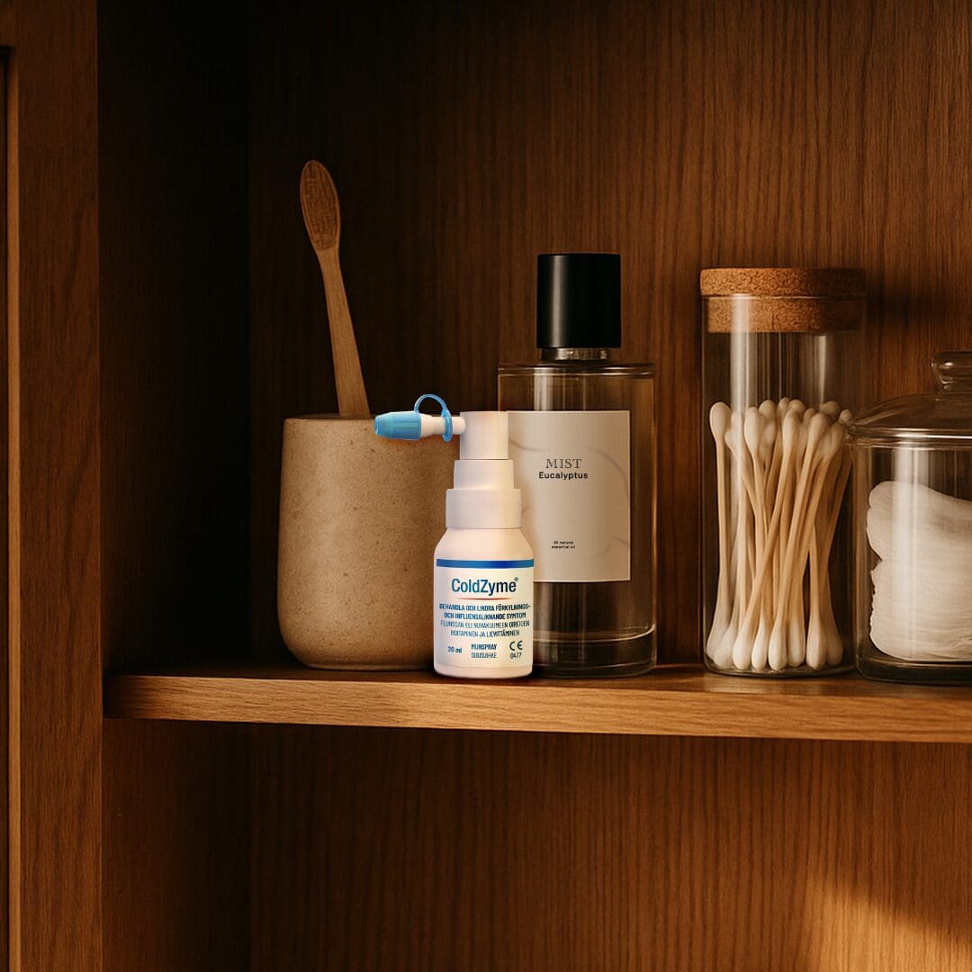 ColdZyme i badrumsskåp